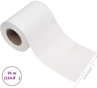 vidaxl Osłona na ogrodzenie ogrodowe, PVC, 35x0,19 m, biała! 147858 - Ogrodzenia - miniaturka - grafika 10