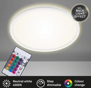 Briloner Panel LED Slim, ultra płaski, okrągły, efekt RGB/W - Lampy sufitowe - miniaturka - grafika 2
