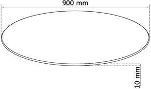 vidaXL Blat stołu ze szkła hartowanego, okrągły, 900 mm vidaXL - Blaty meblowe i parapety okienne - miniaturka - grafika 4