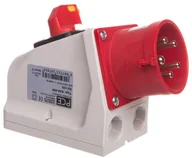 Kostki, złączki, wtyczki - PCE Polska sp. z o.o. Wtyczka odbiornikowa KOMBI 32A 5P 400V czerwona IP44 625-6W - miniaturka - grafika 1