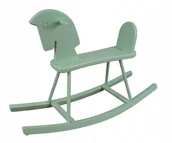 Zabawki na biegunach - Drewniany Koń Na Biegunach bujany Miętowy zielony - miniaturka - grafika 1