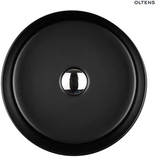 Oltens LAGDE Umywalka 35,5 cm nablatowa okrągła z powłoką SmartClean czarny mat 40804300 - Umywalki - miniaturka - grafika 9