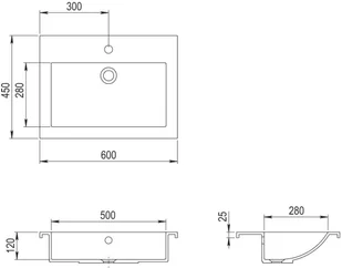 vidaXL Lumarko Granitowa umywalka, 600 x 450 x 120 mm, szara 142963 - Umywalki - miniaturka - grafika 5