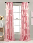 Zasłony - Lush Decor nerina Window curtain, 84 by 54-inch, Pink C20500P14-000 - miniaturka - grafika 1