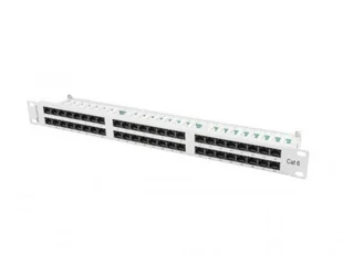 Lanberg Patch panel 48 port 1U CAT.6 Szary PPU6-1048-S - Akcesoria do szaf serwerowych - miniaturka - grafika 2