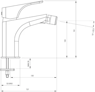 Deante BAT HIACYNT NERO BIDETOWA STOJĄCA Z KORKIEM CLICK-CLACK - Baterie bidetowe Deante BAT HIACYNT NERO BIDETOWA STOJĄCA Z KORKIEM CLICK-CLACK - Baterie bidetowe - miniaturka - grafika 5