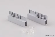 Zawiasy, okucia i inne akcesoria - Blum Zestaw uchwytów do mocowania elementu dekoracyjnego TANDEMBOX ANTARO, Z36D0080, Wys. D, R+L, Jasnoszary, 306686 - miniaturka - grafika 1