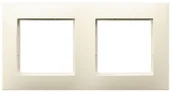 Klawisze i ramki - Ospel Ramka podwójna Ecru Aria - R-2U/27 - miniaturka - grafika 1