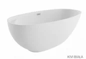 Wanny - Polimat Wanna wolnostojąca z półką 165x75 cm /190 L akryl ,biała KIVI 00471 - miniaturka - grafika 1