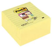 Etykiety samoprzylepne i bloki etykiet - Post-It 3M Karteczki samoprzylepne Super Sticky Z-Notes XL w linię (R440-SSCY), 101x101mm, 5x90 kart., żółte 3M-70006852555 - miniaturka - grafika 1