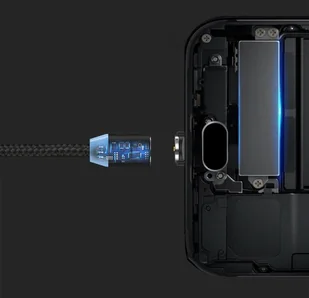 Wozinsky Magnetyczny kabel przewód USB / micro USB / USB Typ C / Lightning 1m z diodą LED czarny WMC-01 - Kable USB - miniaturka - grafika 10