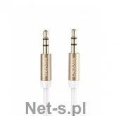 USAMS USAMS Adapter audio jack 3,5mm 3,5mm YP-01 1m biały (YP102) - Adaptery i przejściówki - miniaturka - grafika 2