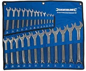 Klucze i nasadki - Silverline Silver Line SP100 klucz płasko-oczkowy, 25-częściowy zestaw 6  32 MM SP100 - miniaturka - grafika 1