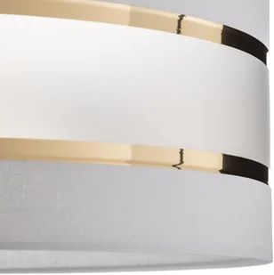 Euluna Lampa sufitowa Helen, tekstylny klosz biało-złota - Lampy sufitowe - miniaturka - grafika 3