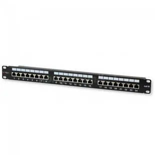 Techly Techly Patch panel 19 1U STP 24 porty RJ45 Cat6 T568A/B z półką czarny 022878 - Panele krosownicze - miniaturka - grafika 5