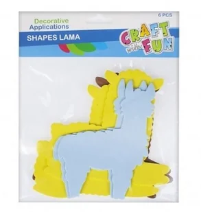 Craft with Fun Ozdoba dekoracyjna Pian Lama 6szt Pbh 24/144 - Przybory szkolne - miniaturka - grafika 3