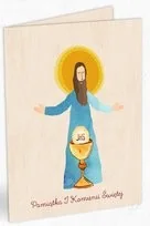 Cozywood Karnet drewniany C6 + koperta Komunia Jezus - Kartki okolicznościowe i zaproszenia - miniaturka - grafika 5