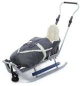 Sanki i ślizgacze - Adbor Metalowe Sanki z oparciem Piccolino Mega zestaw Pchacz Śpiworek podnóżki Picolino firmy - miniaturka - grafika 1