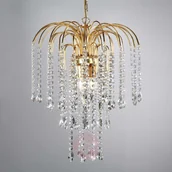 Lampy sufitowe - ONLI Lampa wisząca Pioggia z kryształami 35cm złota - miniaturka - grafika 1