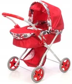 Wózki dla lalek - Dudek wózek dla lalek mały czerwony głęboki - miniaturka - grafika 1