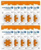 Baterie i akcesoria - EverActive 13/PR48 60 X Ultra Sonic Typ hoergerat baterie (10 na karty) Pomarańczowy - miniaturka - grafika 1