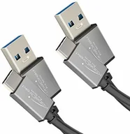 Kable USB - KabelDirekt 1066" PRO Series USB A 3.0 na USB C Kabel, 2X 1 m czarny/Space szary 1066 - miniaturka - grafika 1