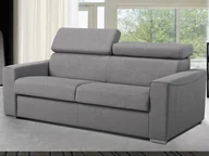 Sofy i kanapy - LINEA SOFA Rozkładana 3-osobowa sofa express VIZIR z tkaniny  Kolor szary  Powierzchnia do spania 140 cm  Materac 14 cm - miniaturka - grafika 1