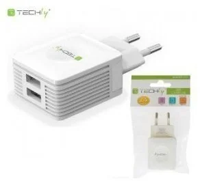 Techly Ładowarka sieciowa 230V 2x USB 5V 2x 2.1A biała 102932 - Ładowarki do telefonów - miniaturka - grafika 2
