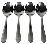 Sztućce dla dzieci - Viva Haushaltswaren VIVA artykuły gospodarstwa domowego # 38512 # 4 łyżki dla dzieci/łyżeczka dla dzieci ze stali chromowej motyw: koń sztućce dla dzieci, chrom/srebrny, 4 jednostek #38512# - miniaturka - grafika 1