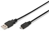 Kable USB - Ewent kabel USB 2.0 wtyczka typ A/O szer./Micro USB Port, ładowania i synchronizacji do smartfona Samsung Galaxy, urządzeń nawigacyjnych, aparaty cyfrowe, MP3, podwójnie ekranowany, AWG 28, z miedzi, EW-UAB (EW-UAB-010-MC) - miniaturka - grafika 1