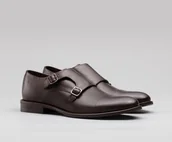 Półbuty męskie - Borgio obuwie b001 ciemny brąz - miniaturka - grafika 1