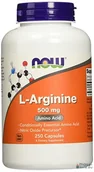 Witaminy i minerały dla sportowców - Now Foods L-Arginine 500mg - 250 kapsułek - miniaturka - grafika 1