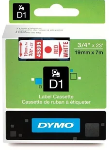 Dymo oryginalny taśma do drukarek etykiet 45805 S0720850 czerwony druk/biał - Taśmy do drukarek barwiące - miniaturka - grafika 2