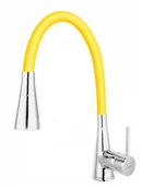 Baterie kuchenne - Ferro Bateria ZUMBA II zlew stojąca z elastyczną wylewką, cytrynowa BZA42C - miniaturka - grafika 1