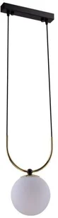 Amplex LAMPA wisząca BALOS 0409 industrialna OPRAWA szklana kula ball zwis loftowy biała złota 0409 - Lampy sufitowe Amplex LAMPA wisząca BALOS 0409 industrialna OPRAWA szklana kula ball zwis loftowy biała złota 0409 - Lampy sufitowe - miniaturka - grafika 4