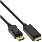 Kable - InLine kabel konwertera DisplayPort na HDMI 4K/60Hz czarny 5m 17185I - miniaturka - grafika 1
