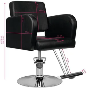 ACTIVESHOP Hair System Fotel Fryzjerski Hs92 Czarny - Fotele fryzjerskie - miniaturka - grafika 3