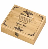 Zestawy do wina - Murrano Elektryczny korkociąg zestaw do wina w skrzynce z nadrukiem dla ZDW5-032 - miniaturka - grafika 1