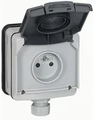 Przedłużacze i rozgałęźniki - Legrand PLEXO IP66 Gniazdo 2P+Z z klapką 16 A - 250 V~ natynkowe 090466 090466 - miniaturka - grafika 1