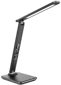 Lampy stojące - Solight LED Lampa stołowa z wyświetlaczem LED/9W/230V czarny - miniaturka - grafika 1