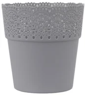 Donice - Pozostałe Osłonka plastikowa szara Bella 13 cm - miniaturka - grafika 1