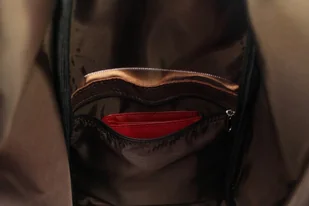 ELKOR (PL) Plecak Skórzany ELKOR (PL) Jowita De Luxe Skóra Naturalna Licowa JASNY CZEKOLADOWY - Plecaki - miniaturka - grafika 3