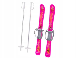 Narty 70 cm dla dzieci Kijki wiązania na Buty Hit - Narty - miniaturka - grafika 2