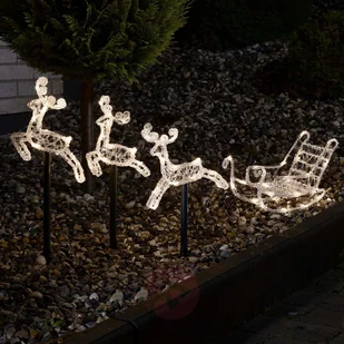 KonstSmide Dekoracja bożonarodzeniowa LED Sanie Zaprzęg św Mikołaja 4447-103 LED ciepły biały - Oświetlenie świąteczne - miniaturka - grafika 3