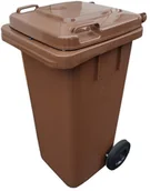 Kosze na śmieci - Pojemnik na odpady Bio 240 l brązowy 27015 - miniaturka - grafika 1