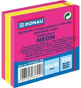 Notesy i bloczki - Donau Mini kostka samoprzylepna 50x50mm 1x250 kart. neon-pastel mix różowy 7575021-99 - miniaturka - grafika 1