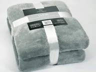 Koce - Euromat Koc z Mikrofibry Luna Jasno Szary - miniaturka - grafika 1