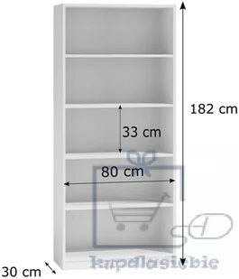 REGAŁ 80CM SZAFKA KSIĄŻKI SEGREGATORY DĄB ARTISAN - Regały - miniaturka - grafika 3