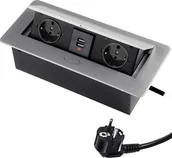 Gniazdka elektryczne - LEDart Spacetronik blatowe otwierane Spacetronik SPS-D24S V2 5903031025118 - miniaturka - grafika 1