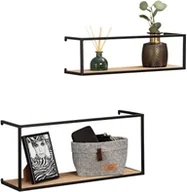 Półki łazienkowe - Wenko Półki na ścianę do pokoju GEO 2 sztuki 50764800 - miniaturka - grafika 1